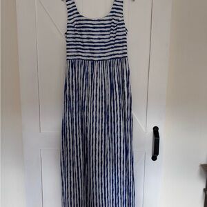 Vineyard Vines White and Blue Maxi Dress